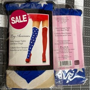 Hero Opaque tights with sheer thigh
